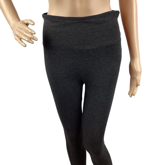 Spanx Ready to Wow Heathered Ponte Leggings Size M Charcoal Gray - Picture 2 of 7